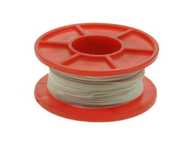 Wire; equipment; Kynar 50m; 1 core; solid; Cu; silver plated; 0,25mm; gray; PVDF; kynar; max +135°C; 300V; 50m spool; Weiyang; RoHS