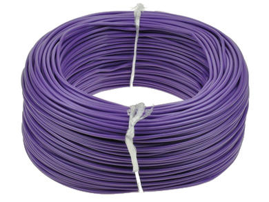 Wire; equipment; H05V-K (LgY); 1 core; stranded; Cu; 0,50mm2; purple; PVC; -40...+70°C; 300/500V; 100m reel; Lappkabel; RoHS; 2,5mm; 1x0,50mm2