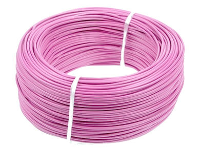 Wire; equipment; H05V-K (LgY); 1 core; stranded; Cu; 0,75mm2; pink; PVC; -40...+70°C; 300/500V; carton 100m; Helukabel; RoHS; 2,7mm; 1x0,75mm2