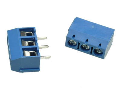Terminal block; XY306A-03P 5.0mm; AK306; 3 ways; R=5,00mm; 10mm; 17,5A; 250V; through hole; straight; square hole; cross screw; screw; horizontal; 1,5mm2; blue; Xinya; RoHS