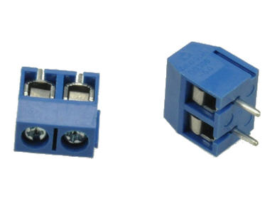 Terminal block; DG306-5.0-02P; AK306; 2 ways; R=5,00mm; 10mm; 10A; 300V; through hole; straight; square hole; cross screw; screw; horizontal; 1,5mm2; blue; Degson; RoHS