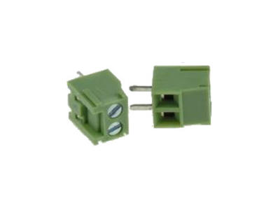 Terminal block; XY302V-02P 3.5mm; 2 ways; R=3,50mm; 9,2mm; 9A; 130V; through hole; straight; square hole; slot screw; screw; horizontal; 0,75mm2; green; Xinya; RoHS