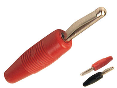 Banana plug; 4mm; VON30 930 047 101; red; 51mm; solder; 30A; 60V; nickel plated brass; PVC; Hirschmann; RoHS