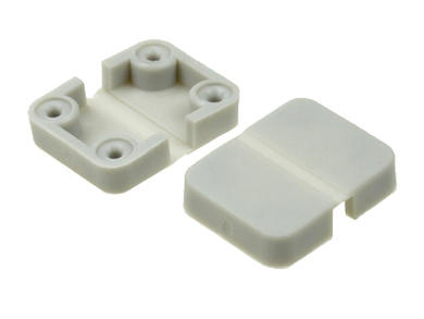 Wall clip; EMP-001; thermoplastic; light gray; 1kpl = 2szt; Gainta; RoHS