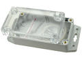 Enclosure; multipurpose; G203CMF; polycarbonate; 115mm; 65mm; 40mm; IP65; light gray; transparent lid; mounting flange; Gainta; RoHS