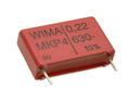 Capacitor; polypropylene; MKP; 220nF; 630V DC/250V AC; MKP4; MKP4J032205D00KSSD; 10%; 7x16,5x26mm; 22,5mm; bulk; -55...+100°C; Wima; RoHS