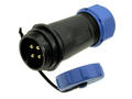 Plug; SP2111/P4II; 4 ways; solder; 4,0mm2; 7-12mm; SP21; for cable; IP68; 30A; 500V; Weipu; RoHS