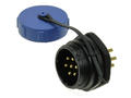 Plug; SP2112/P7-1C; 7 ways; solder; 2,0mm2; SP21; for panel; 21mm; IP68; 15A; 500V; Weipu; RoHS