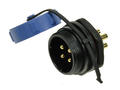 Plug; SP2112/P4-1C; 4 ways; solder; 4,0mm2; SP21; for panel; 21mm; IP68; 30A; 500V; Weipu; RoHS