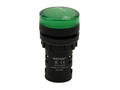 Indicator; AD16-22DS/G-230VAC; 22mm; LED 230V backlight; green; screw; black; IP40; 38mm; Onpow; RoHS