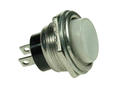 Switch; push button; PBS26BW; OFF-(ON); white; no backlight; solder; 2 positions; 2A; 250V AC; 16mm; 20mm