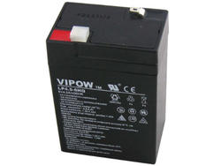 Akumulator; kwasowy bezobsługowy AGM; LP4.5-6HQ; 6V; 4,5Ah; 70x48x100(106)mm; konektor 4,8 mm; VIPOW; 0,8kg
