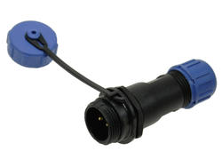 Plug; SP1311C/P2I-C; 2 ways; solder; 2,0mm2; 4-6,5mm; SP13; for cable; IP68; 13A; 250V; Weipu; RoHS; SP1311/P2I-C