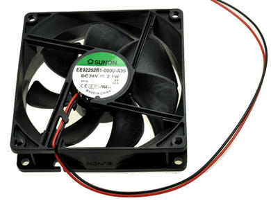 Fan; EE92252B1-000U-A99; 92x92x25mm; ball bearing; 24V; DC; 2,1W; 87,55m3/h; 34dB; 87mA; 3000RPM; 2 wires; Sunon; RoHS; 10÷27,6V; 300mm