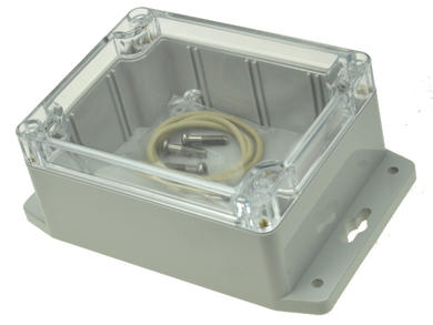 Enclosure; multipurpose; G212CMF; polycarbonate; 115mm; 90mm; 55mm; IP65; light gray; mounting brackets; transparent lid; Gainta; RoHS