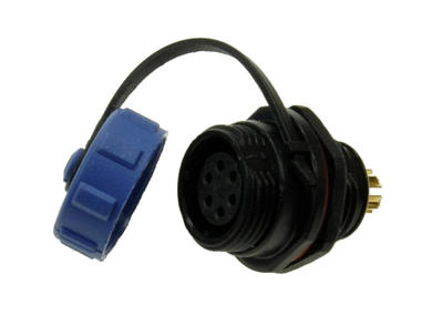 Socket; SP1312/S6-C; 6 ways; solder; 0,75mm2; SP13; for panel; 13mm; IP68; 5A; 125V; Weipu; RoHS