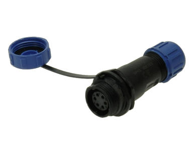 Socket; SP1311/S6I-C; 6 ways; solder; 0,75mm2; 4-6,5mm; SP13; for cable; IP68; 5A; 125V; Weipu; RoHS