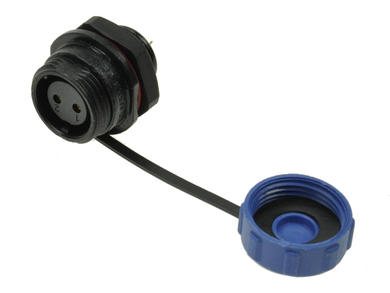 Gniazdo; SP1312/S2-C; 2 tory; lutowany; 2,0mm2; SP13; na panel; 13mm; IP68; 13A; 250V; Weipu; RoHS