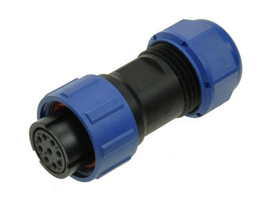 Gniazdo; SP1710/S9-1N; 9 torów; proste; lutowany; 0,75mm2; 6-10mm; SP17; na przewód; IP68; 5A; 400V; Weipu; RoHS
