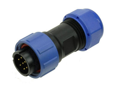 Plug; SP1710/P7I-1N; 7 ways; straight; solder; 0,75mm2; 6-10mm; SP17; for cable; IP68; 5A; 400V; Weipu; RoHS