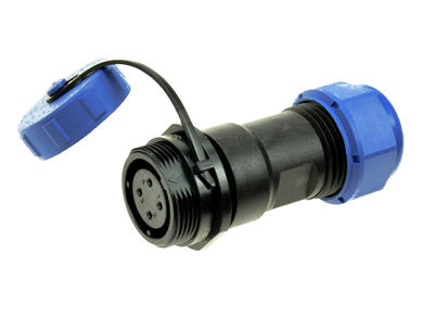 Gniazdo; SP1711/S4I-1C; 4 tory; proste; lutowany; 0,75mm2; 6-10mm; SP17; na przewód; IP68; 5A; 500V; Weipu; RoHS