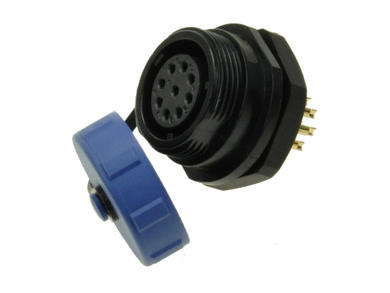 Gniazdo; SP1712/S9-1C; 9 torów; proste; lutowany; 0,75mm2; SP17; na panel; 17mm; IP68; 5A; 400V; Weipu; RoHS