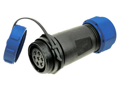 Socket; SP2111C/S7II-1C; 7 ways; solder; 2,0mm2; 7-12mm; SP21; for cable; IP68; 15A; 500V; Weipu; RoHS; SP2111/S7II-1C