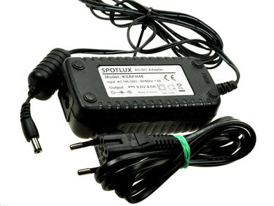 Power Supply; desktop; ZSI9V4A; 9V DC; 4A; straight 2,5/5,5mm; separate cable AC; black; Spotlux