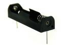 Battery holder; BC3/TE; 1xR6(AA); 2 pins; for PCB horizontal; container; black; KLS; R6 AA