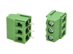 Terminal block; KLS2-128I-5,08-03P; AK128; 3 ways; R=5,08mm; 14,3mm; 16A; 300V; through hole; straight; square hole; cross screw; screw; horizontal; 2,5mm2; green; KLS; RoHS