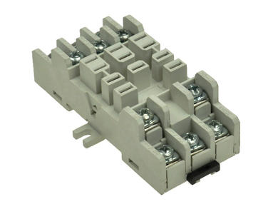 Relay socket; GUC11; DIN rail type; panel mounted; grey; without clamp; Relpol; RoHS; Compatible with relays: RUC11