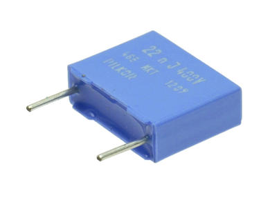 Capacitor; polyester; MKT; 22nF; 400V DC/220V AC; PCMT468; PCMT46882223; 5%; 4x10x12,5mm; 10mm; bulk; -55...+105°C; Pilkor; RoHS