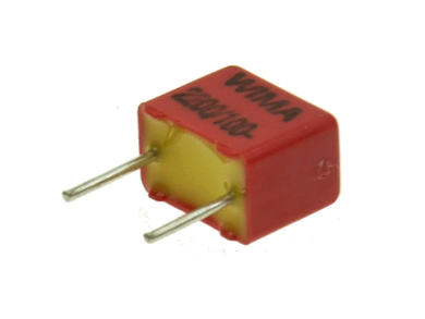 Capacitor; polypropylene; MKP; 2,2nF; 100V DC/63V AC; FKP2; FKP2D012201D00HSSD; 2,5%; 4,5x6x7mm; 5mm; bulk; -55...+100°C; Wima; RoHS