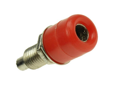 Banana socket; 4mm; WB-24.247R; red; solder; 22m; 24A; 60V; nickel plated brass; ABS; RoHS