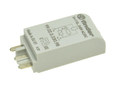Moduł; zabezpieczający; sygnalizacyjny; 99.02.0.230.98; 110÷240V; AC; DC; zielony; polaryzacja A1+; do gniazda; szary; Finder; RoHS