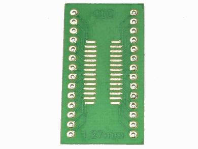 Circuit board; adapter; UMSMD410; drilled; adapter SOP28-DIP28; 1pcs.; green Circuit board; adapter; UMSMD410; drilled; adapter SOP28-DIP28; 1pcs.; green