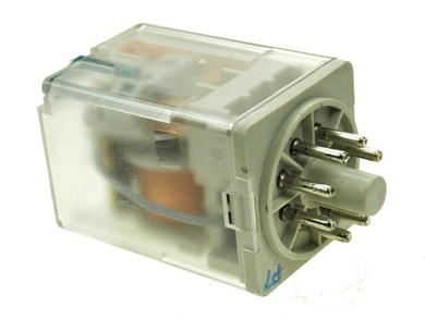 Relay; electromagnetic industrial; R15-2012-23-5024 WT; 24V; AC; DPDT; 10A; for socket; Relpol; RoHS