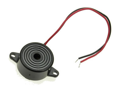 Piezoelectric buzzer; FYE248; 85 dB (d=0,3m); 12V; 15mA; dia. 22,7mm; 5kHz; on panel; continuous; with built in generator; cables; 12mm; RoHS