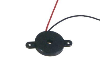 Piezoelectric buzzer; T22 B40W; 85 dB; 1÷24V; 3mA; dia. 22mm; 4kHz; on panel; without generator; cables; 4,5mm; 14000pF