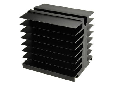 Heatsink; for 1 phase SSR; without holes; SSRTH-82; blackened; 1,1K/W; 82mm; 70mm; 80mm