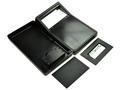 Enclosure; handheld; desktop; G1189B(BC); ABS; 189mm; 104,5mm; 33,2/59mm; black; with battery compartment; RoHS; Gainta