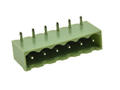 Terminal block; XY2500R-D-06P; 6 ways; R=5,08mm; 8,4mm; 12A; 300V; through hole; angled 90°; closed; green; Xinya; RoHS