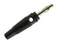 Wtyk bananowy; 4mm; 25.411.2; czarny; 56,5mm; przykręcany; wtykany (gniazdo bananowe 4mm); 24A; 60V; mosiądz niklowany; PVC; Amass; RoHS; 1.126