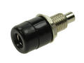 Banana socket; 4mm; 24.247.2; black; solder; 22m; 24A; 60V; nickel plated brass; ABS; Amass; RoHS; 24.247.2