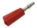 Banana plug; 4mm; 25.428.1; red; 45mm; solder; pluggable (4mm banana socket); 10A; 60V; nickel plated brass; PE; Amass; RoHS