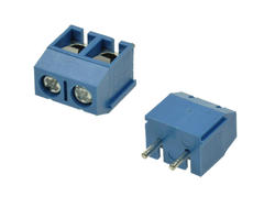 Terminal block; XY301VB-02P; AK301; 2 ways; R=5,08mm; 10mm; 16A; 300V; through hole; straight; round hole; cross screw; screw; horizontal; 1,5mm2; blue; Xinya; RoHS