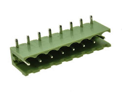 Terminal block; XY2500R-C-08P; 8 ways; R=5,08mm; 8,4mm; 12A; 300V; through hole; angled 90°; open; green; Xinya; RoHS