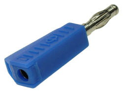 Banana plug; 4mm; 1.107.BL; blue; 45mm; pluggable (4mm banana socket); solder; 19A; 60V; nickel plated brass; PE; Amass; RoHS