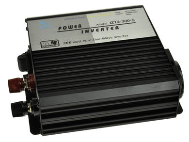 Power inverter; IZ12-300-S; 300W; 12V DC; 230V AC; full sinusoid; DC/AC; input terminals - crocodile clips; MW Power