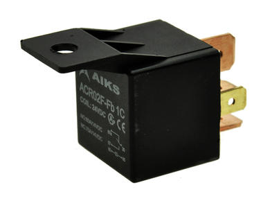 Relay; electromagnetic automotive; ACR02F-Fb-1C; 24V; DC; SPDT; 70/80A; 14V DC; with connectors; with mounting bracket; 1,6W; Aiks; RoHS